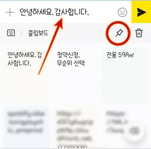 클립보드 핀 기능